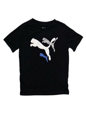 PUMA Boy's Black Graphic Short Sleeve Shirt Size 6